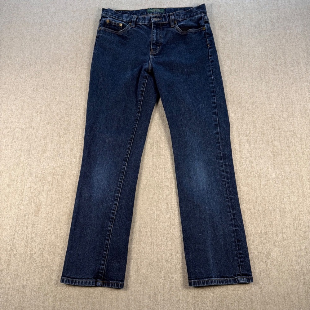Lauren Jeans Co. Jeans Women 6 Dark Wash Straight Leg Stretch Denim